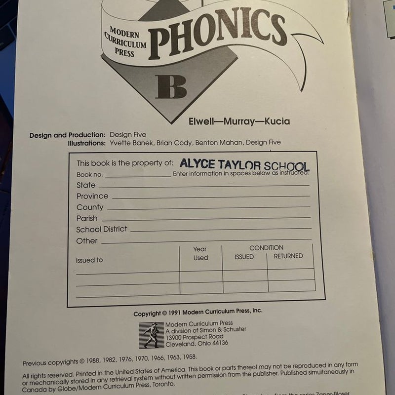 Modern Curriculum Press PHONICS