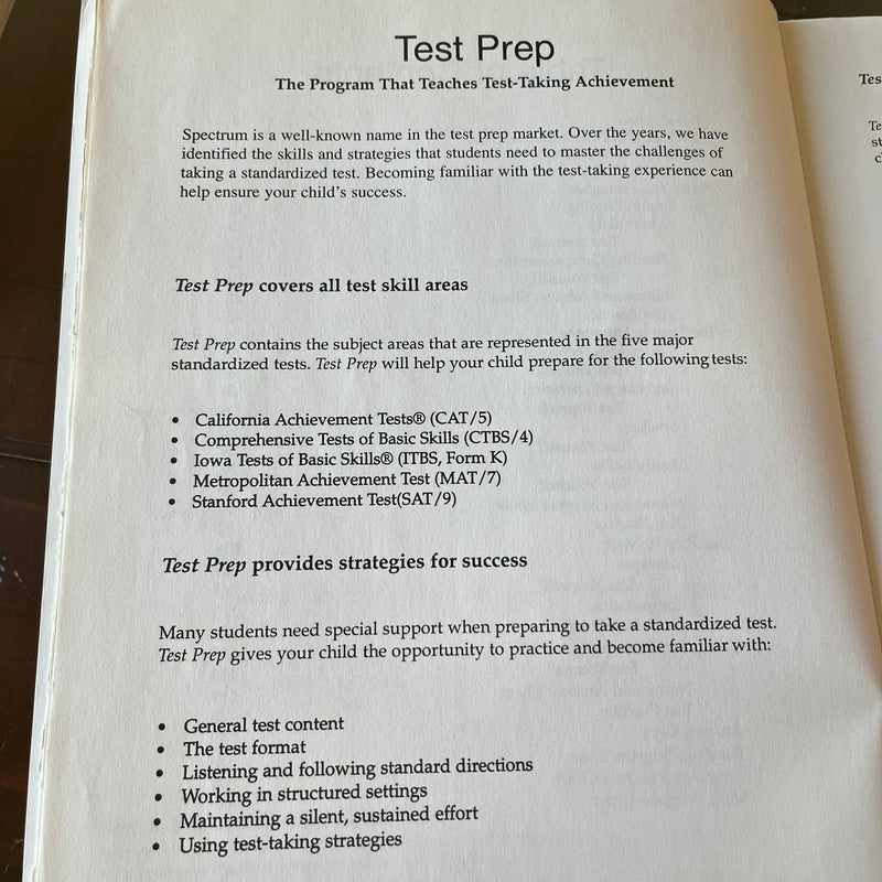 Spectrum Test Prep, Grade 4