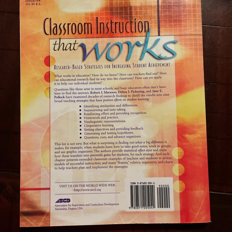 Classroom Instruction That Works