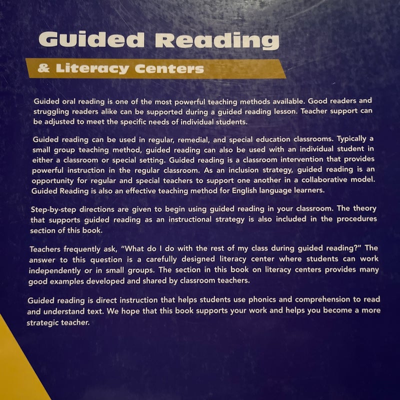 Guided Reading & Literacy Centers 
