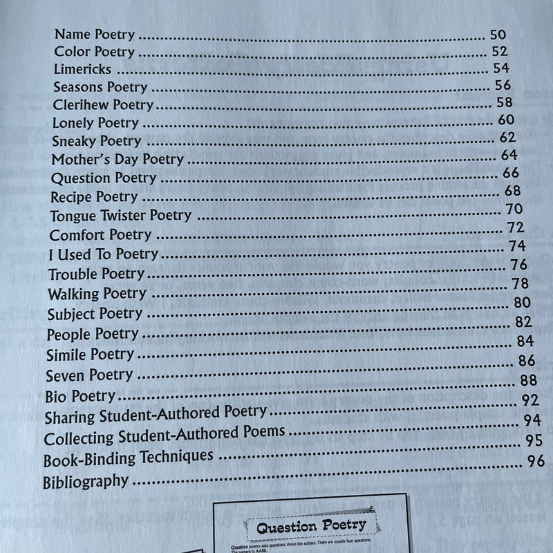 Poetry Patterns Geades 3-6