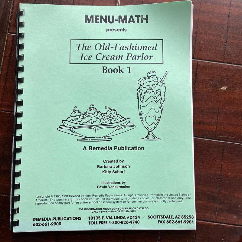 Menu Math for Beginners by Remedia Publications