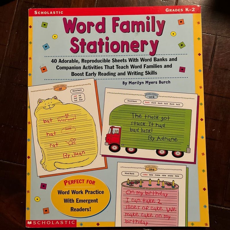 Word Family Stationary