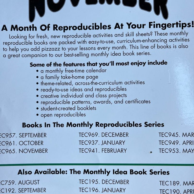 November Monthly Reproducibles