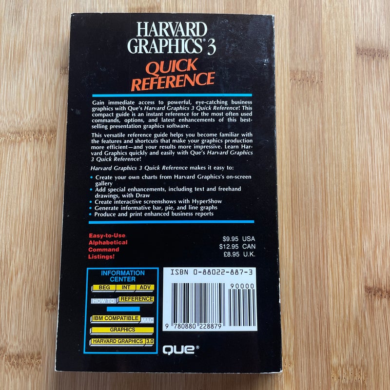 Harvard Graphics 3 Quick Reference