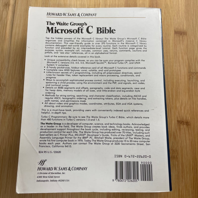 The Waite Group's Microsoft C Bible