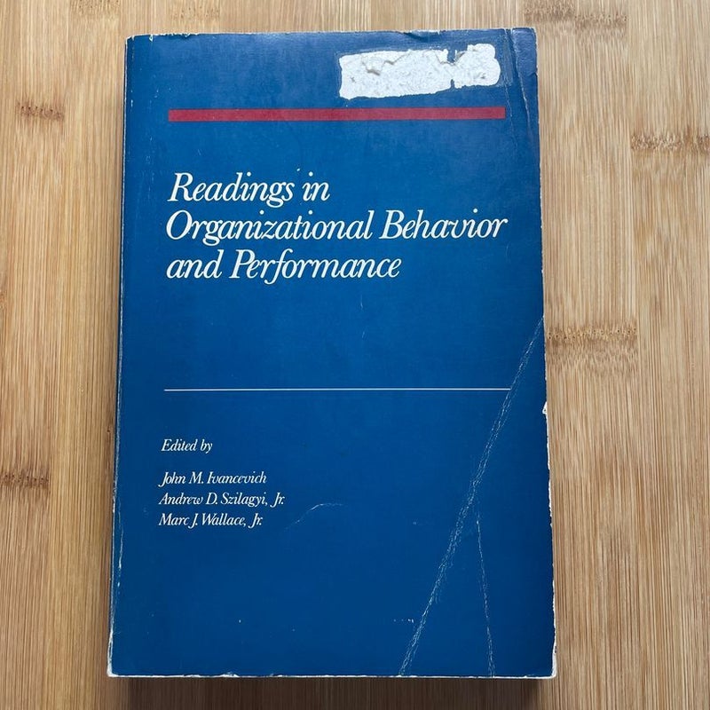 Readings in Organizational Behavior and Performance