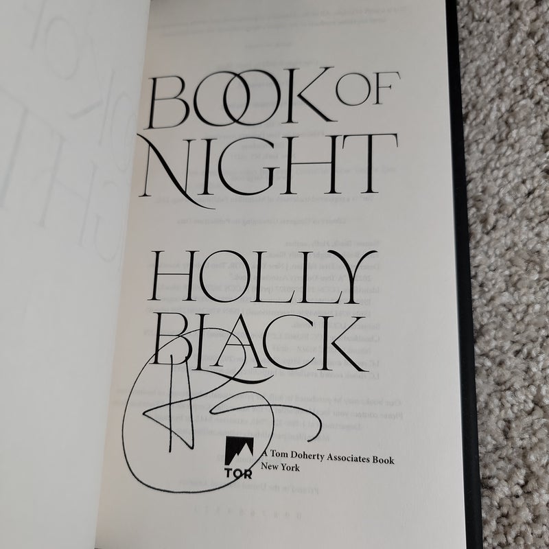 Signed Barnes & Noble Book of Night First Edition, First Printing and Tor Bag