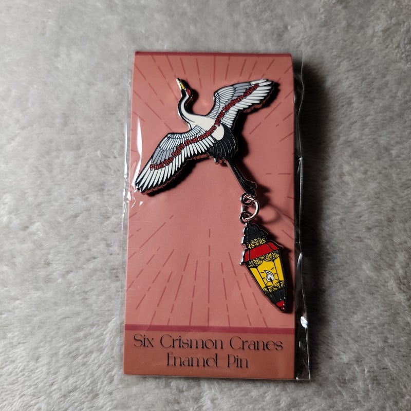 Bookish Box Six Crimson Cranes Pin