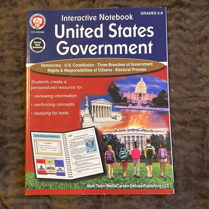 Interactive Notebook: United States Government Resource Book, Grades 5 - 8