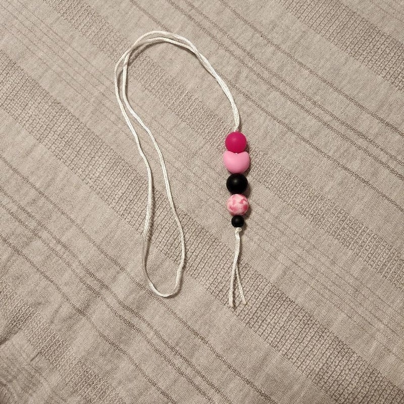 Silicone bead bookmark