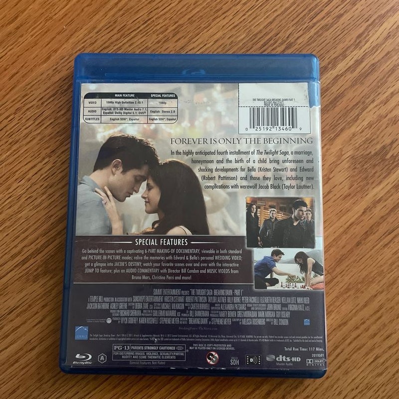 The Twilight Saga: Breaking Dawn part 1 [blu-ray disc]