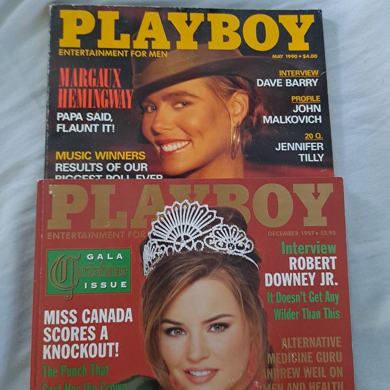 Playboy Magazines lot 2 issues very good