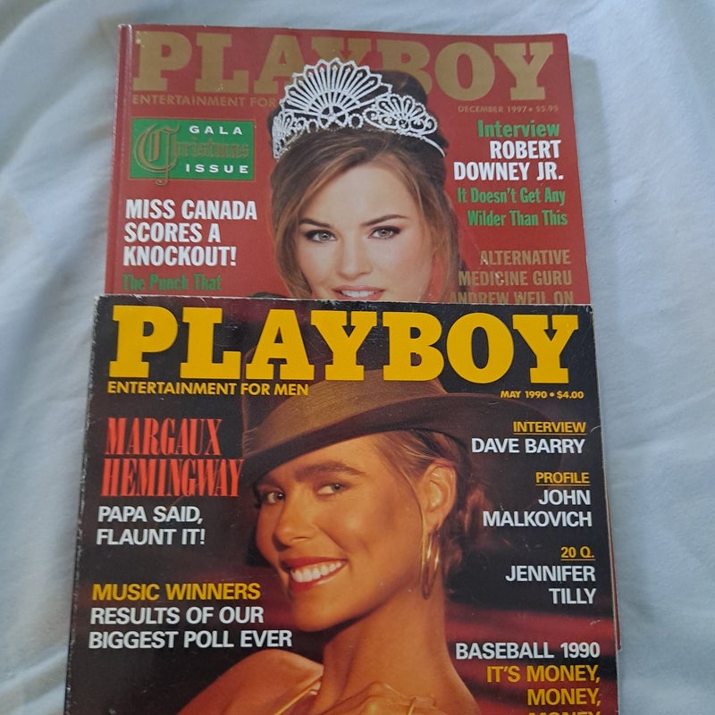 Playboy Magazines lot 2 issues very good