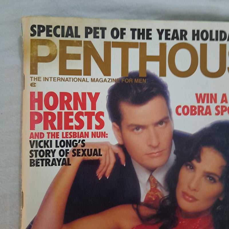 Penthouse Magazine January 1993 Charlie Sheen featured