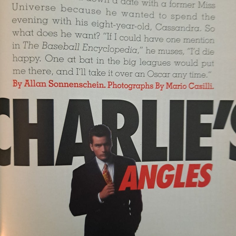 Penthouse Magazine January 1993 Charlie Sheen featured