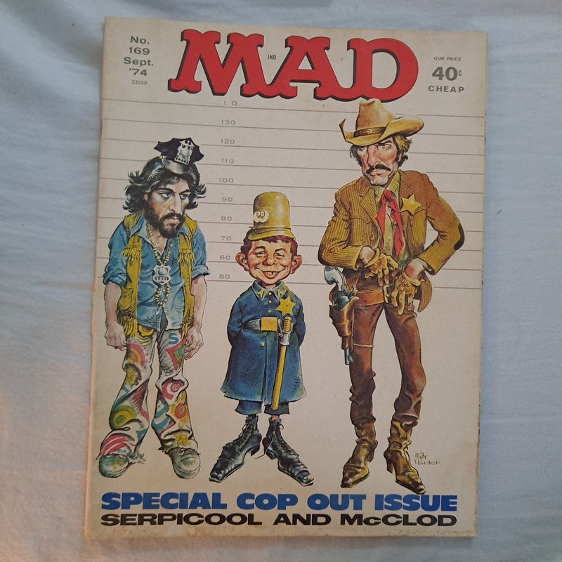 Mad Magazine 169 Sept 1974 vintage satire