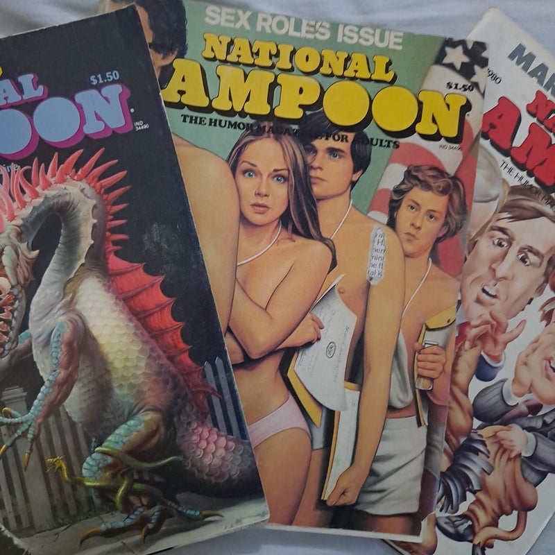 National Lampoon magazines lot 3 issues 1979 and 1980 satire comedy 