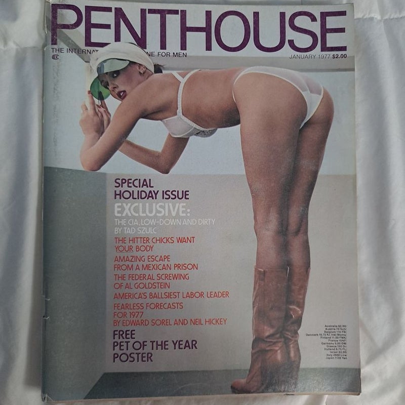 Penthouse January 1977 Pet Super Poster included. Good Vintage condition. 