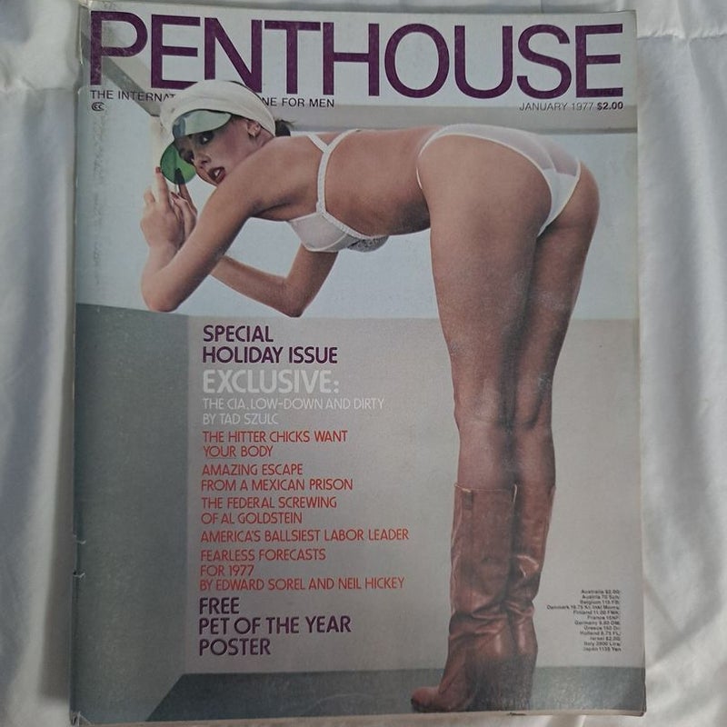 Penthouse January 1977 Pet Super Poster included. Good Vintage condition. 