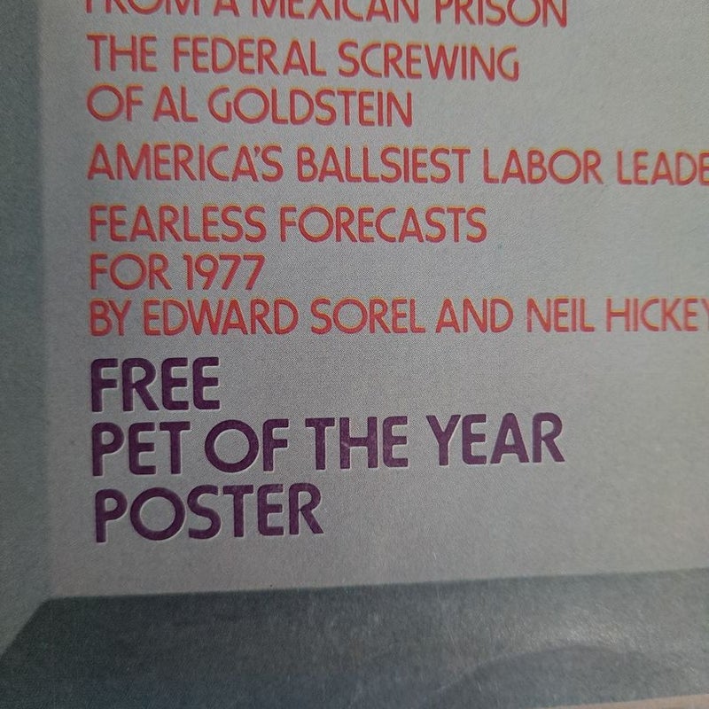 Penthouse January 1977 Pet Super Poster included. Good Vintage condition. 