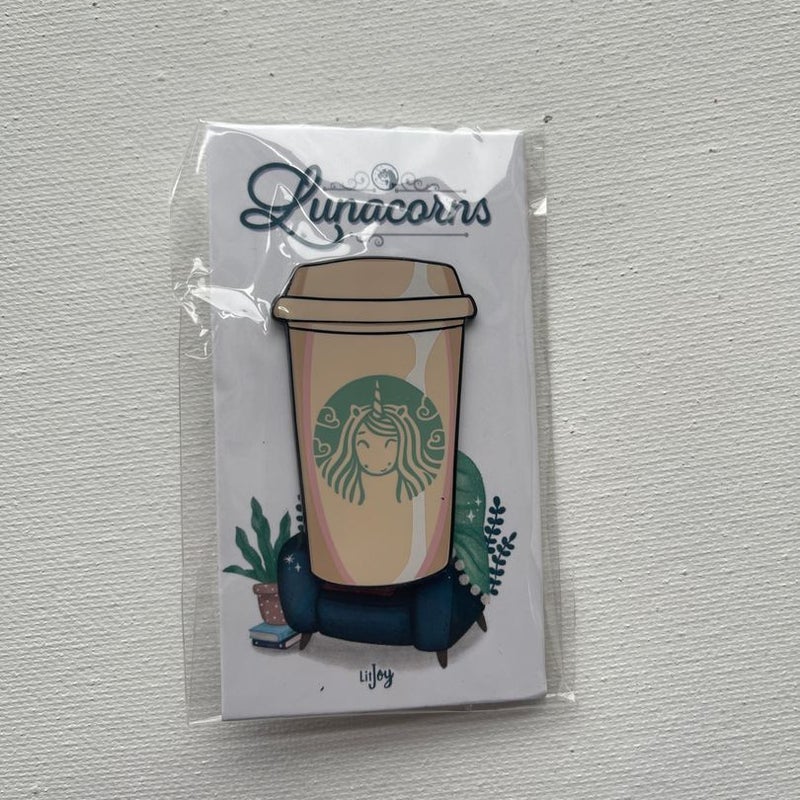 Unicorn Coffee Cup Enamel Pin