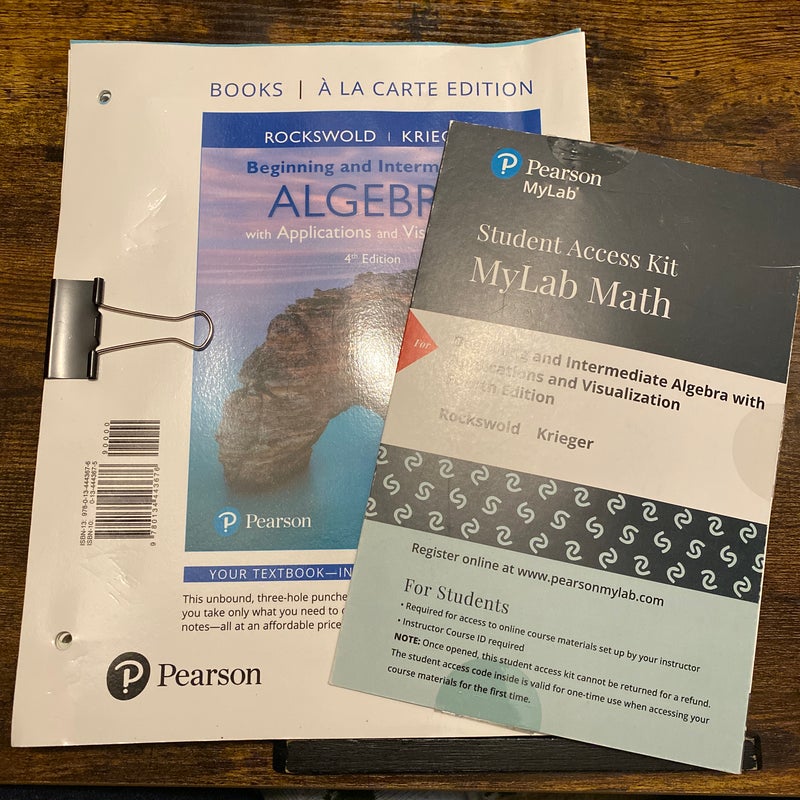 MyLab Math with Pearson EText -- Standalone Access Card -- for Beginning and Intermediate Algebra with Applications and Visualization