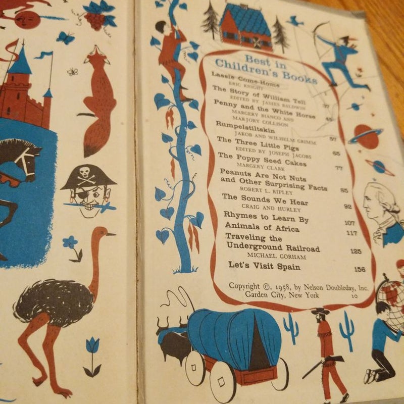 Best in children's book アンティーク 1958年~11冊 Vintage 1958 Best In Children's Books Hardback Book Nelson