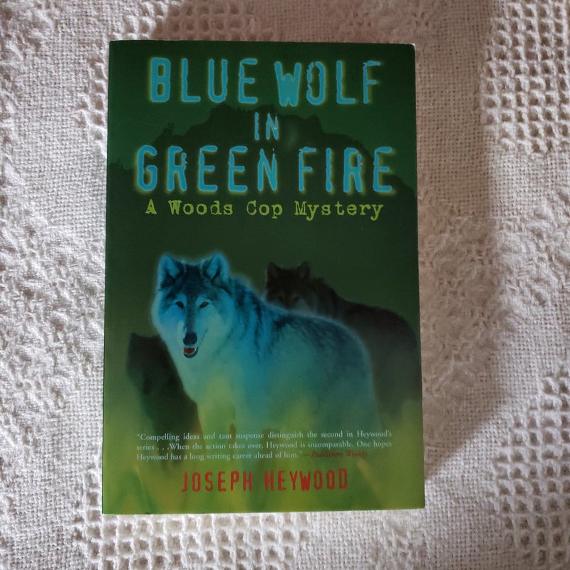 Blue Wolf in Green Fire