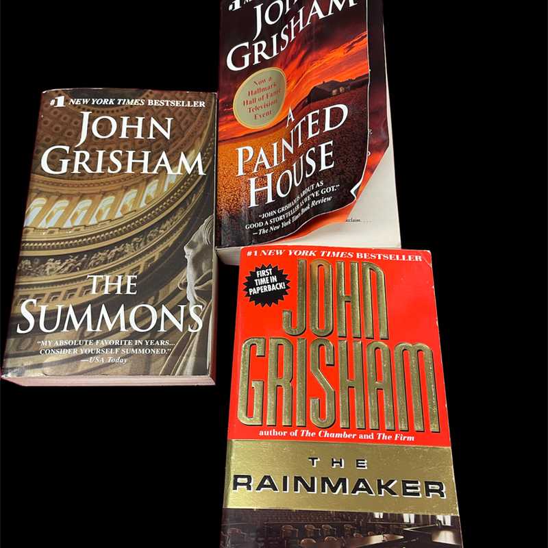 John grisham book lot the summons, a painted house and the rainmaker