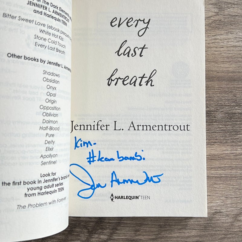 *SIGNED* Every Last Breath