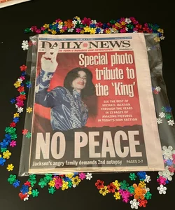 Special Photo Tribute to the ‘King’ No Peace Newspaper (comes with protective sleeve)