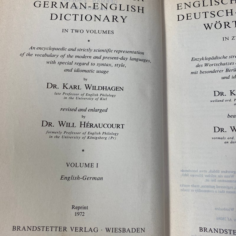 Wörterbuch 01 & 2 Englisch - Deutsch