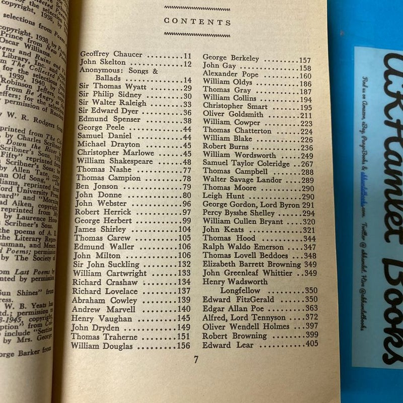 Immortal Poems of the English Language 