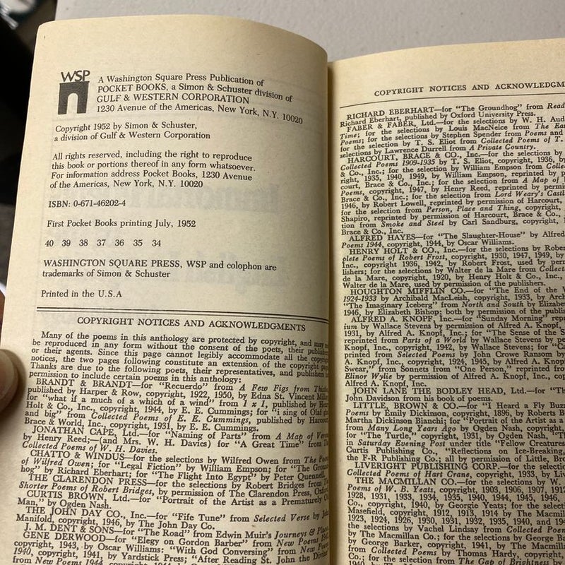 Immortal Poems of the English Language 