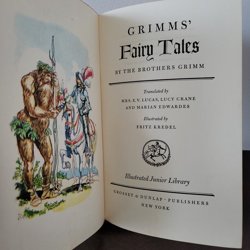 VTG Grimms Fairy Tales illustrated 1965