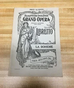 Metropolitan Opera House Program