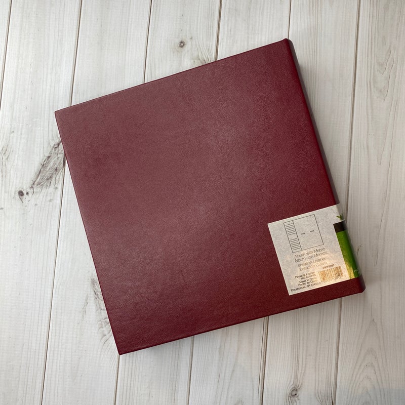Bonded leather red scrapbook