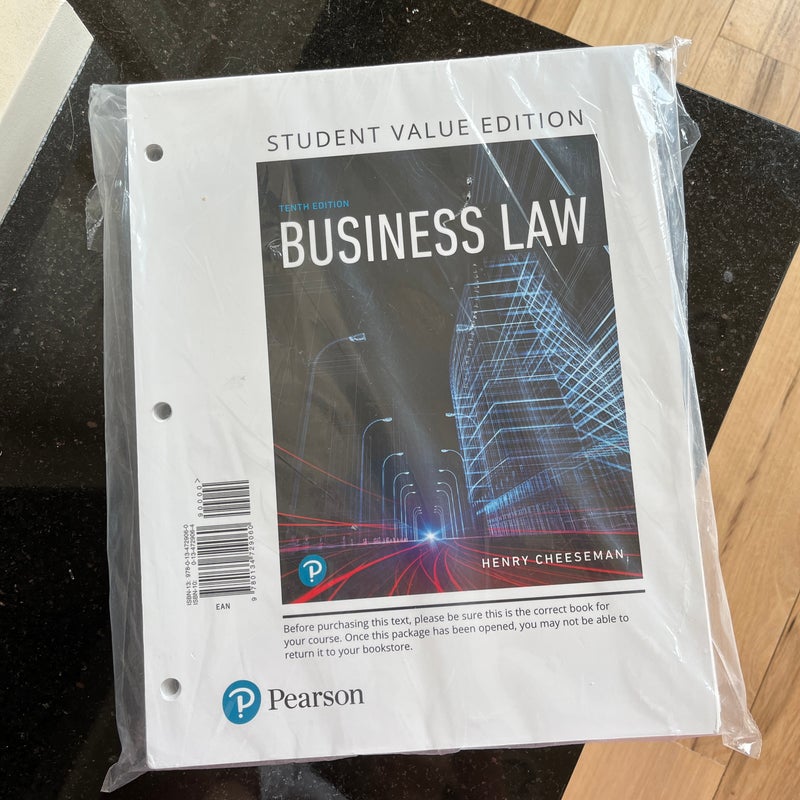 Business Law, Student Value Edition