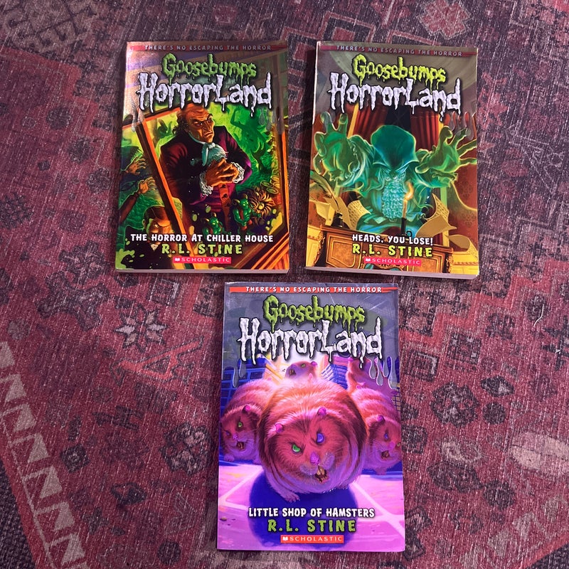 Goosebumps Horrorland 3 book bundle 