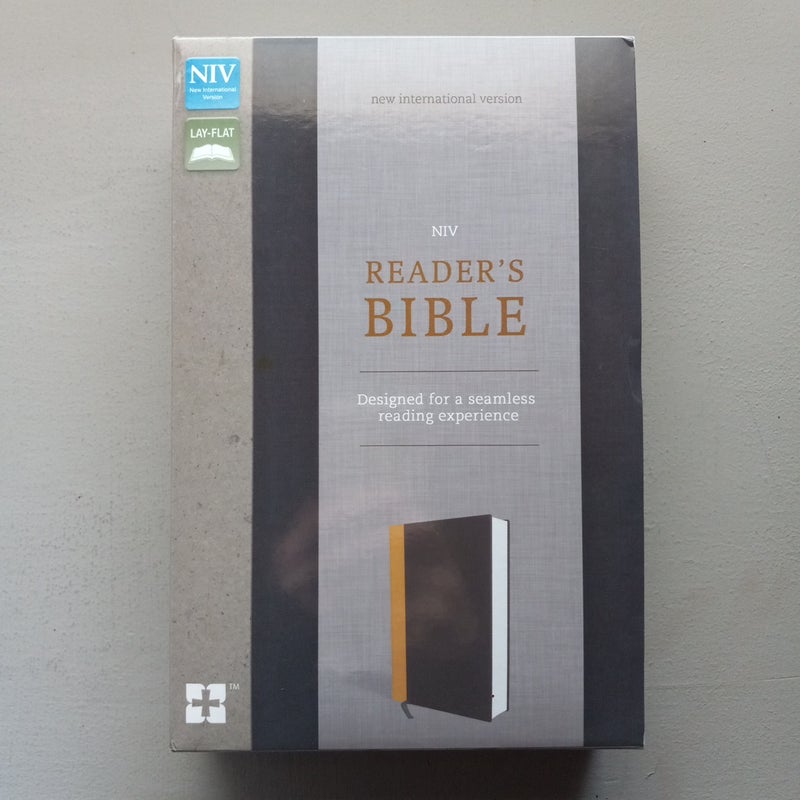 NIV, Reader's Bible, Cloth over Board, Gold/Gray