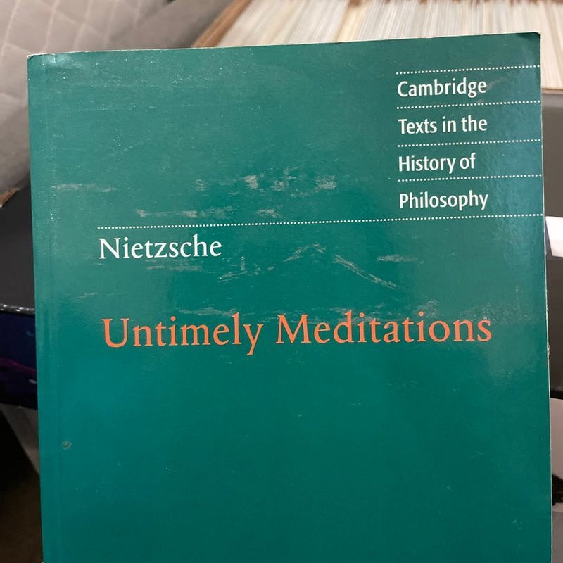Nietzsche Untimely Meditations