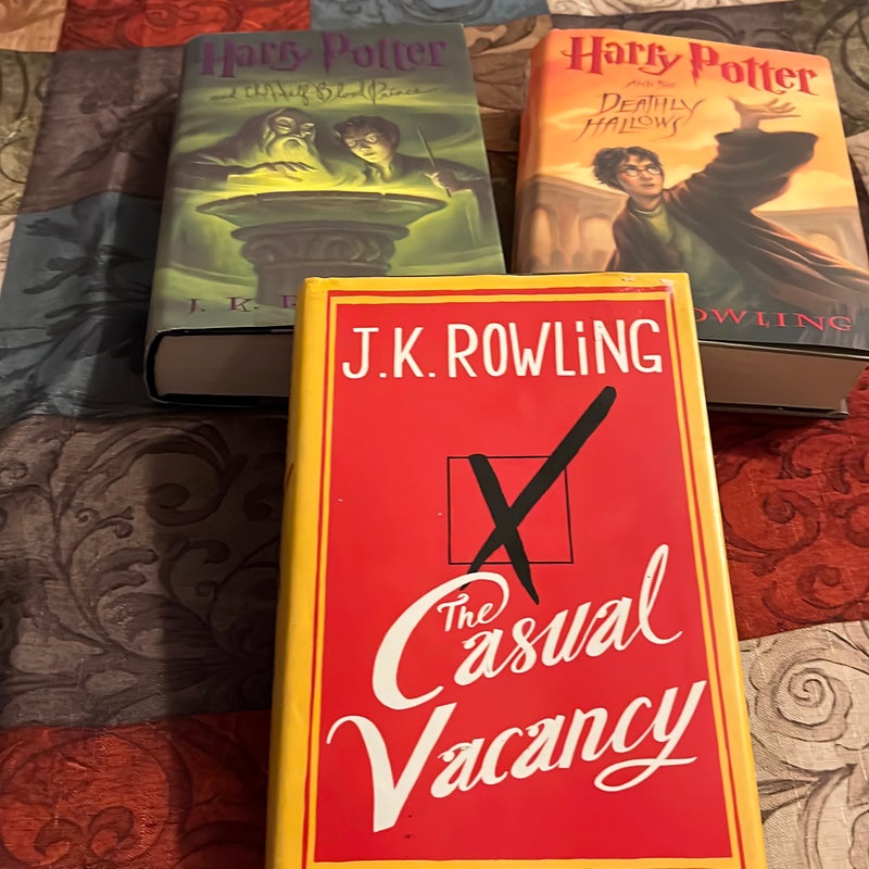 The Casual Vacancy, Harry Potter & The Half Bllod Prince & Harry Potter & the Deathly Hallows (J. K. Rowling Adult & Youth Fiction Bundle)