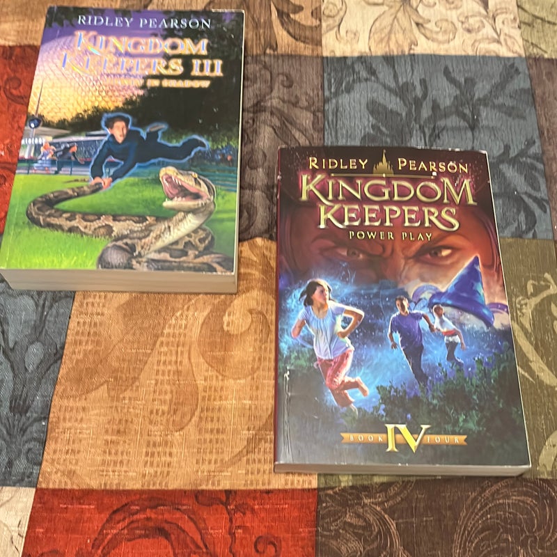 Kingdom Keepers III  - Disney in Shadow & Kingdom Keeper IV - Power Play (Ridley Pearson Book Bundle)