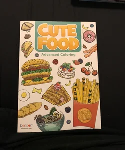 Adult coloring book Cute Foods 