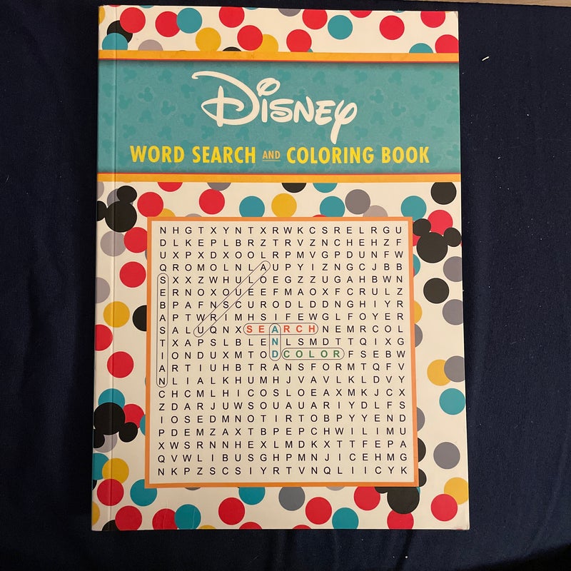 Disney Word Search and Coloring Book