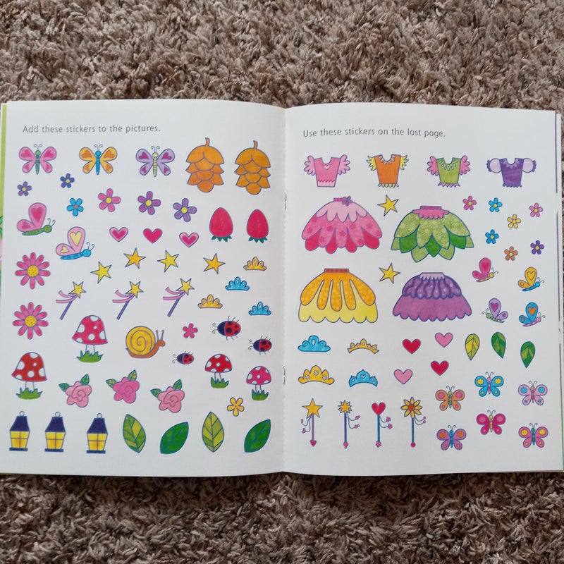 Fairies Sticker Coloring Book