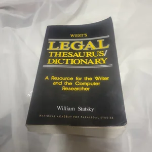 Legal Thesaurus/Legal Dictionary