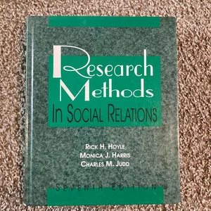 Research Methods in Social Relations