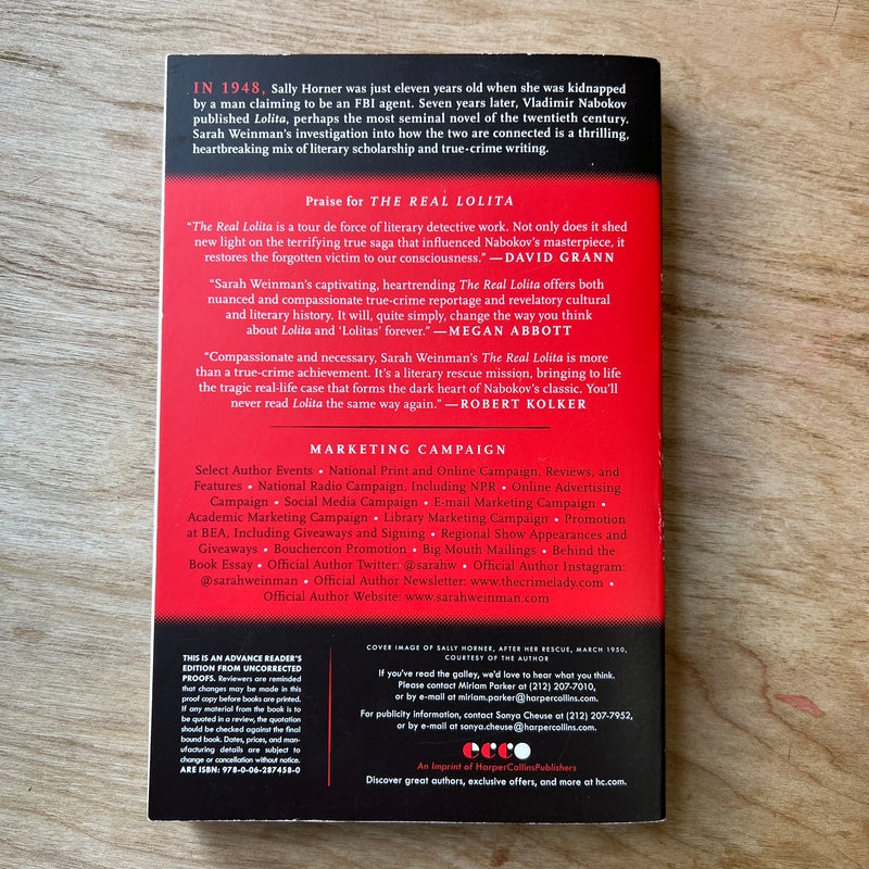 The Real Lolita: The kidnapping of Sally Horner and the Novel that Scandalized the World